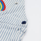 Frug blue stripe dungarees button detail