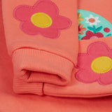 Frugi pink easy on jumper tortoise cuff detail