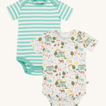 Frugi Super Special Body 2 Pack - Farm / Moss