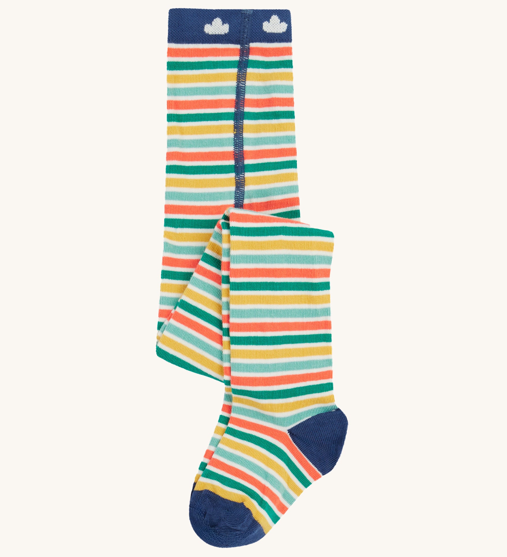 Frugi norah tights farm life stripe design