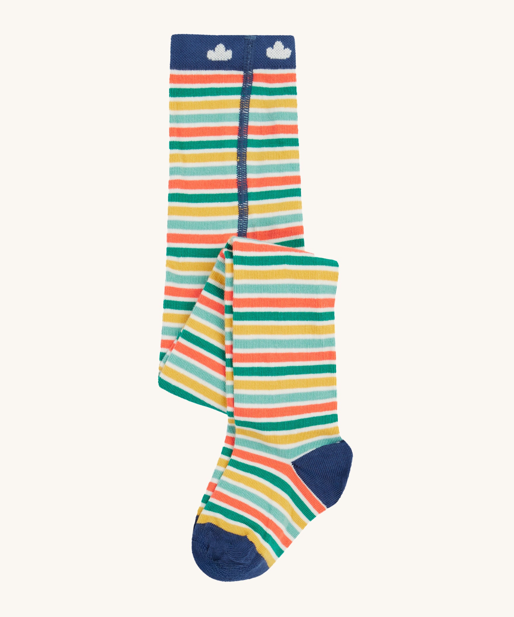 Frugi norah tights farm life stripe design