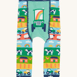 Frugi Little Knitted Leggings - Farm Fairisle / Tractor