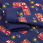 Frugi navy jumper fire engine cuff design