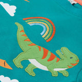 Frugi Adventure Applique Top - Dinosaur