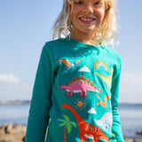 Frugi Adventure Applique Top - Dinosaur