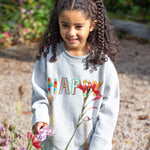 Frugi grey oversized sweater happy design 