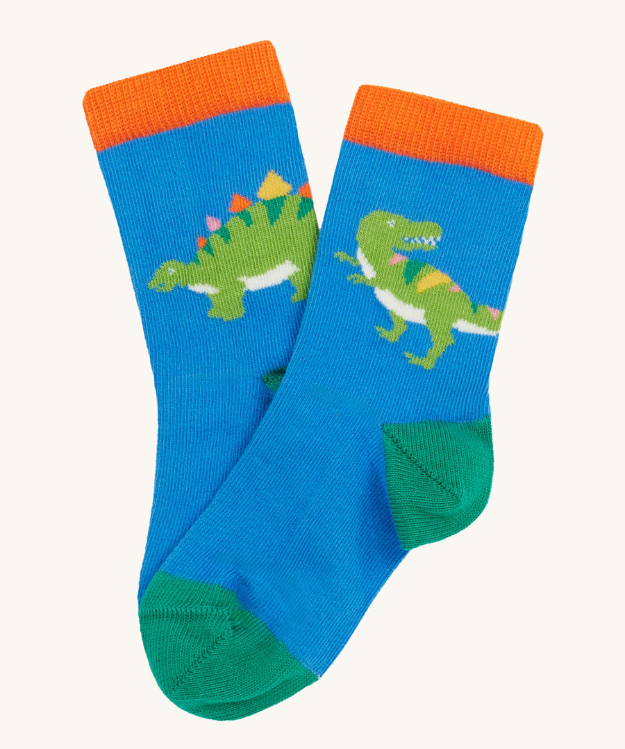 Frugi little socks dino print detail