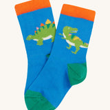 Frugi little socks dino print detail