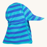 Frugi Little Swim Legionnaires Hat - Tropical Sea Stripe