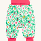 Frugi green parsnip pants busy bugs design