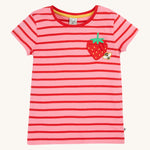 Frugi Camille Applique T-Shirt - Strawberry