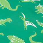 Frugi green rain jacket dino roar print detail