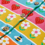 Frugi multicoloured cardigan daisy design front button detail