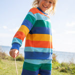 Frugi rainbow coloured bold stripes shorts 