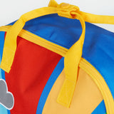 Frugi backpack rainbow sun handle detail