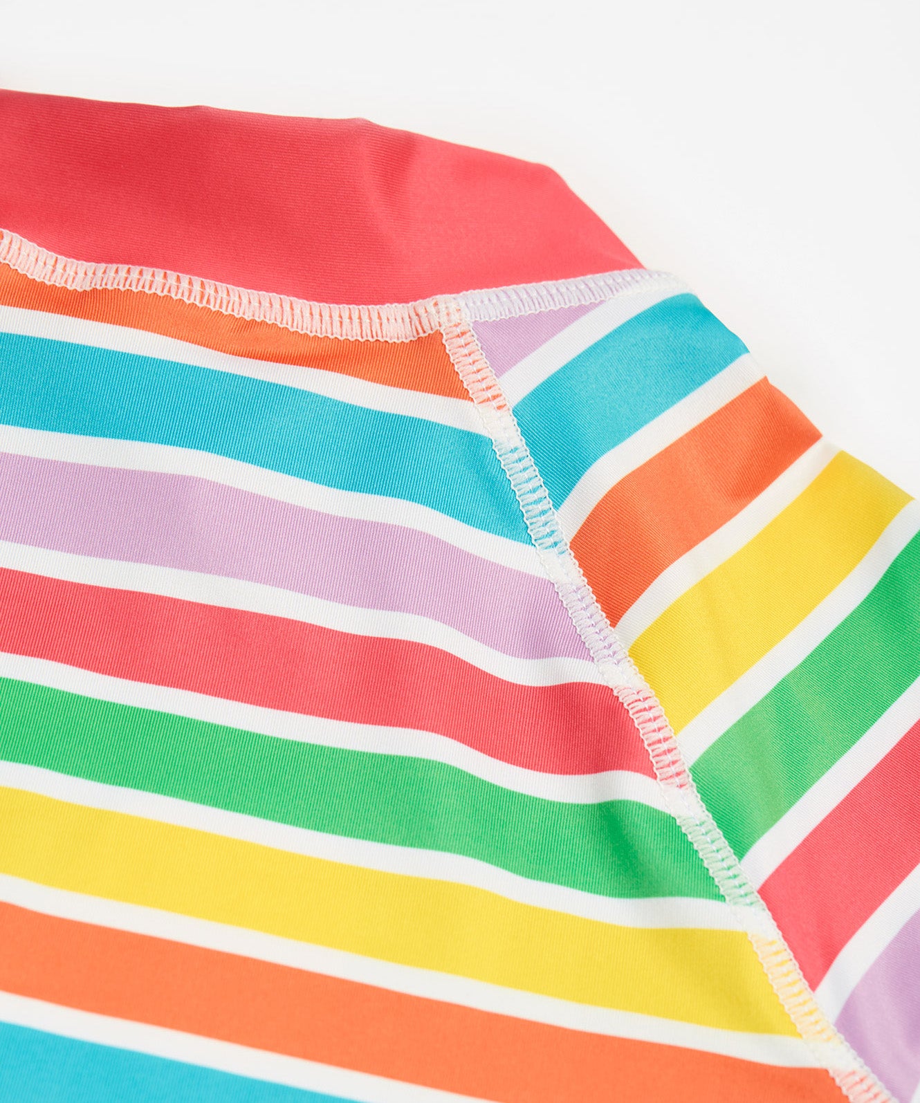 Frugi green stripe rash vest daisy neck detail