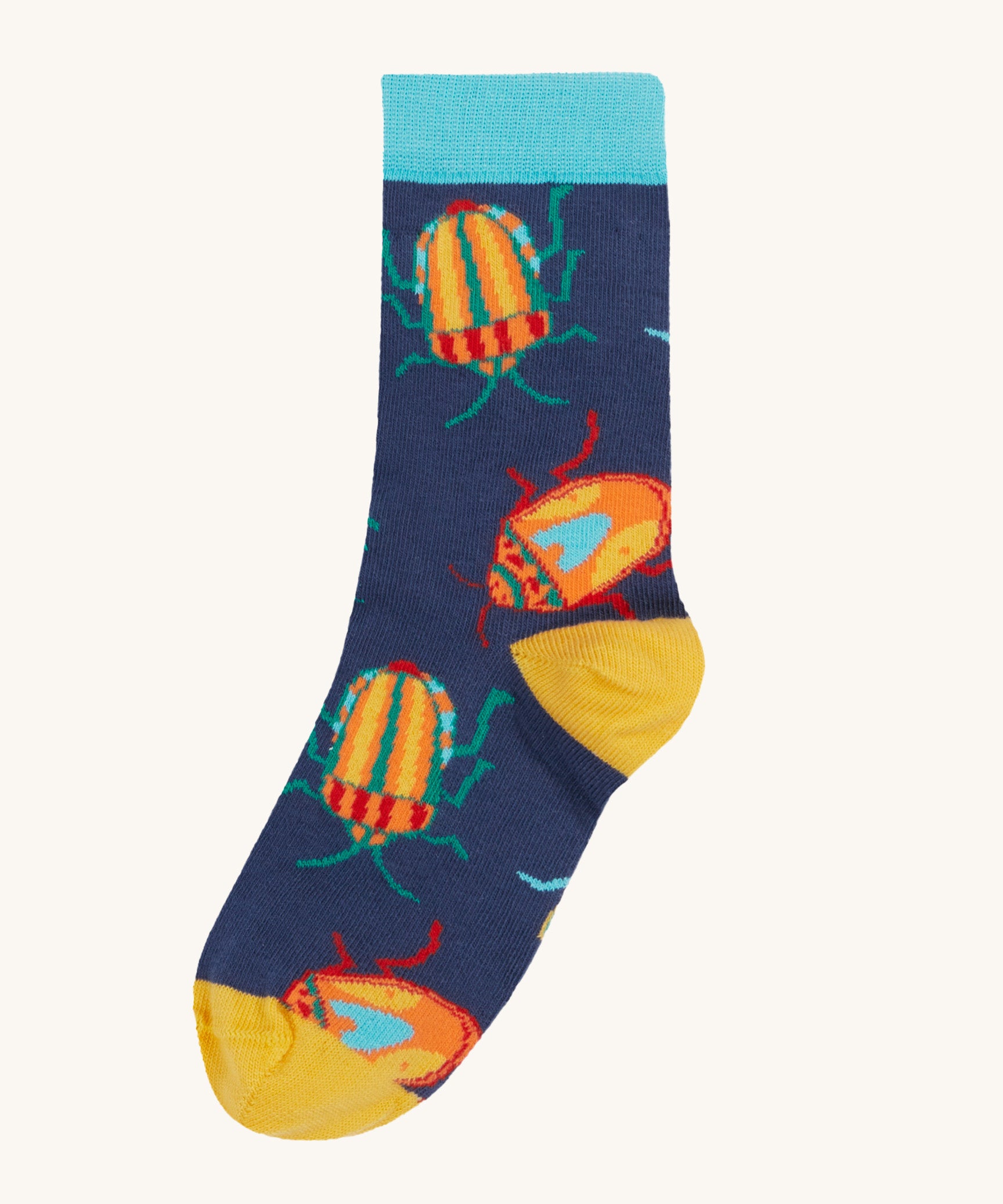 Frugi rock my socks beetles design