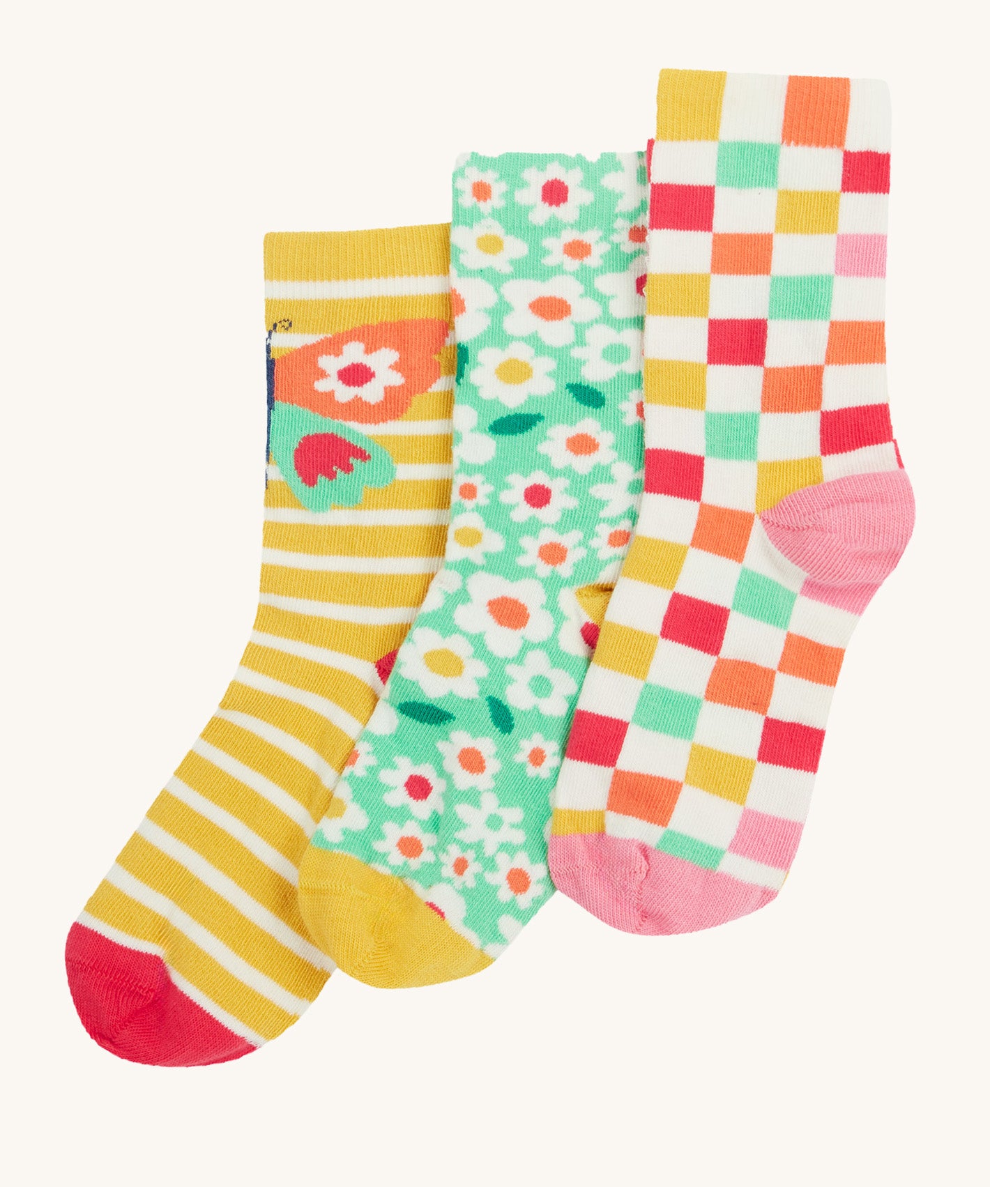 Frugi rock my socks butterfly design