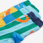 Frugi rock my socks dino roar cuff detail