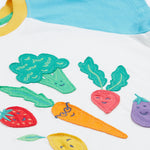 Frugi Rafe Raglan T-Shirt - Vegetable Pals