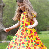 Frugi Spring Skater Dress - Strawberry Patch