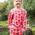 Frugi strawberry pals design joggers