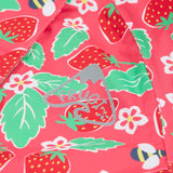 Frugi pink all in one suit strawberry print detail