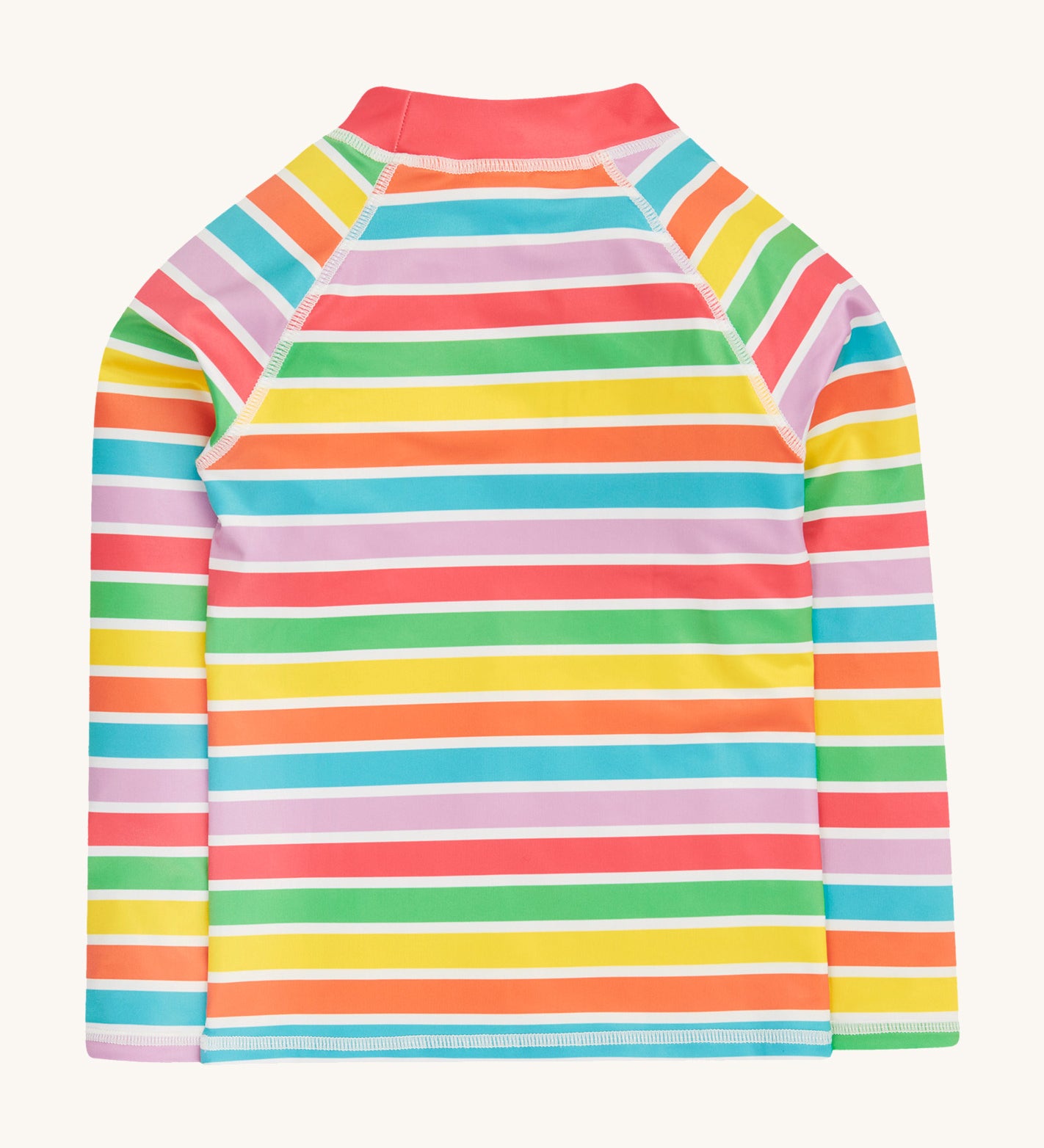 Frugi green stripe rash vest daisy back detail