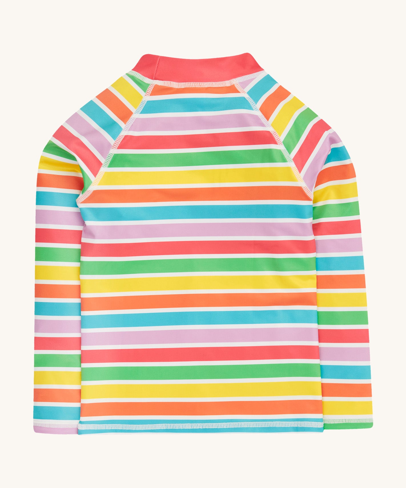 Frugi green stripe rash vest daisy back detail