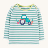 Frugi Bobby Applique Top - Tractor