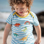 Frugi Bobster Applique T-Shirt - Dinosaur