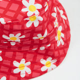 Frugi pink swim hat daisy chain design print detail