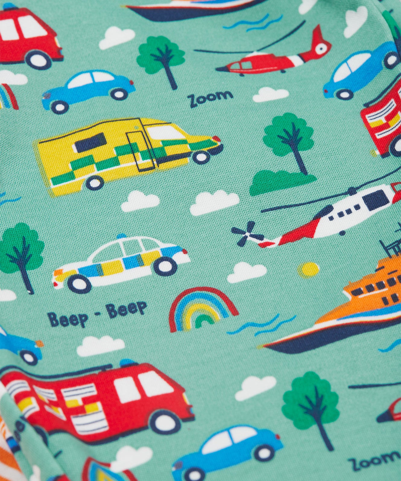 Frugi orange stripe to the rescue design print detail