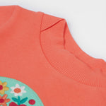 Frugi pink easy on jumper tortoise neck detail