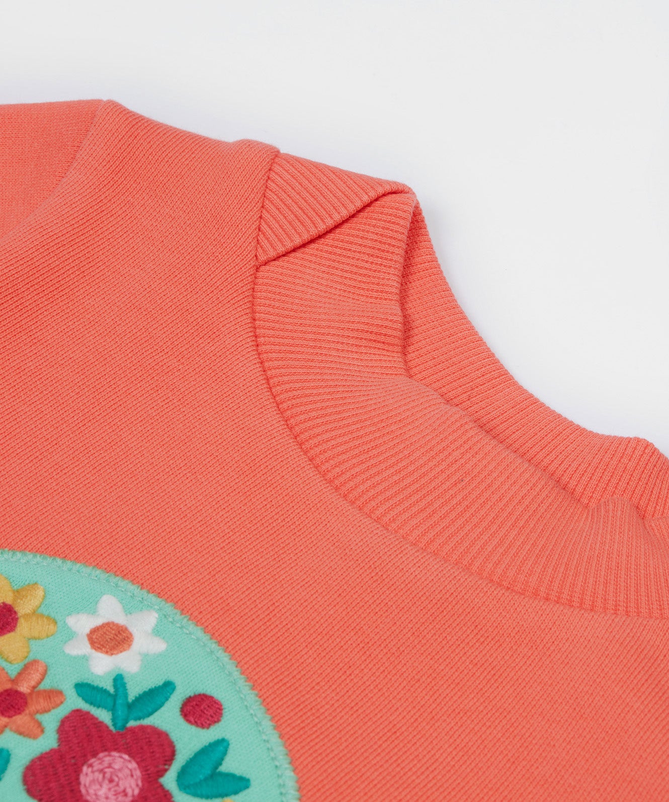 Frugi pink easy on jumper tortoise neck detail