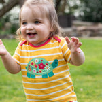 Frugi Bobster Applique T-Shirt - Tortoise