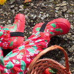 Frugi kids pink wellington strawberries design