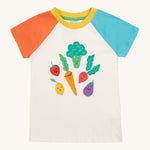 Frugi Rafe Raglan T-Shirt - Vegetable Pals