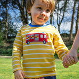 Frugi Orion Applique Top - Fire Engine