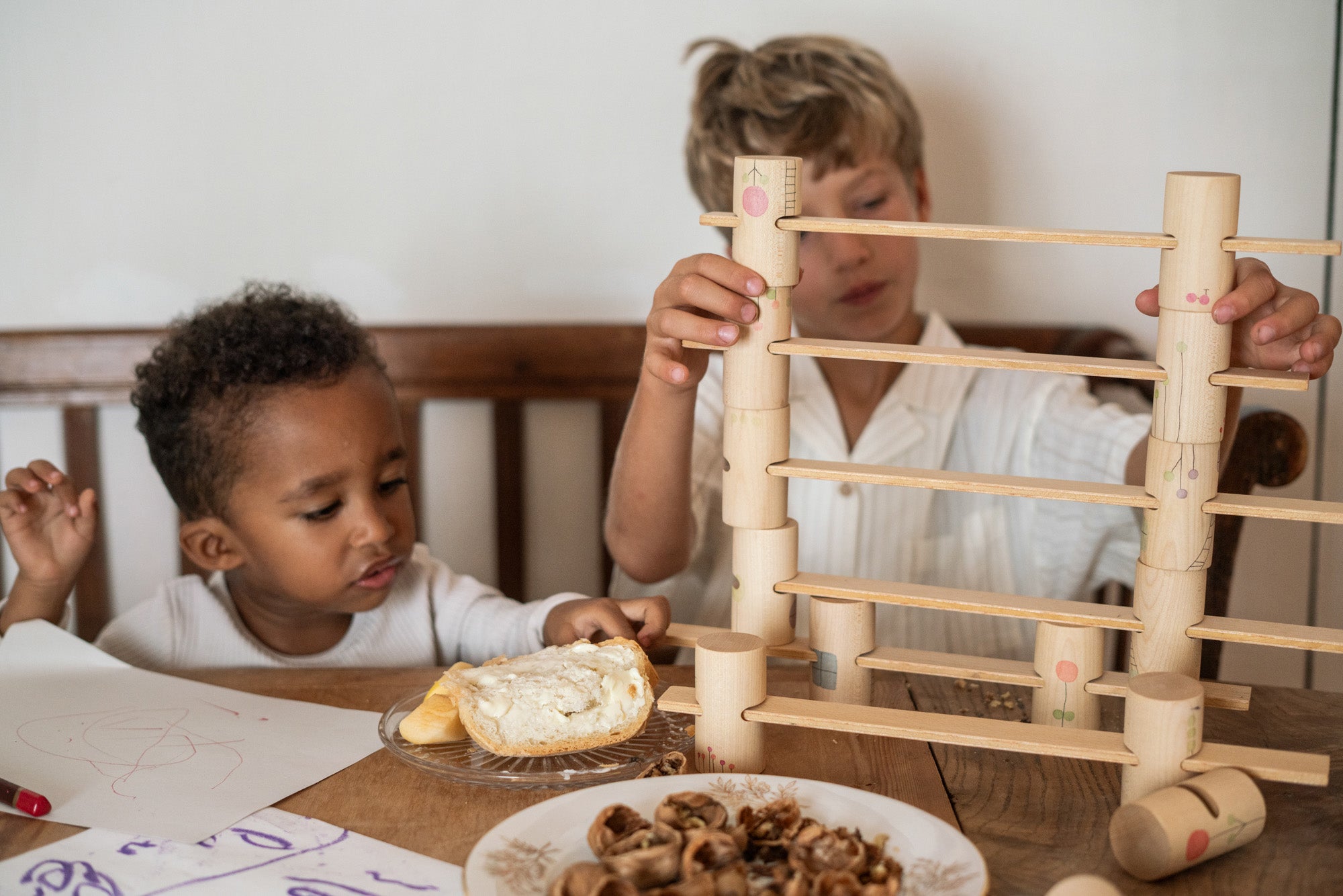 Grapat wooden woodland set being played with