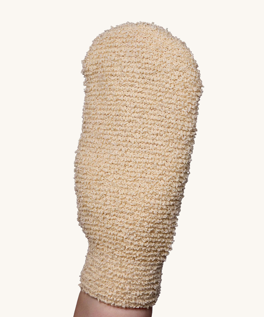 Green People Exfoliating Mitt made from cotton and hemp