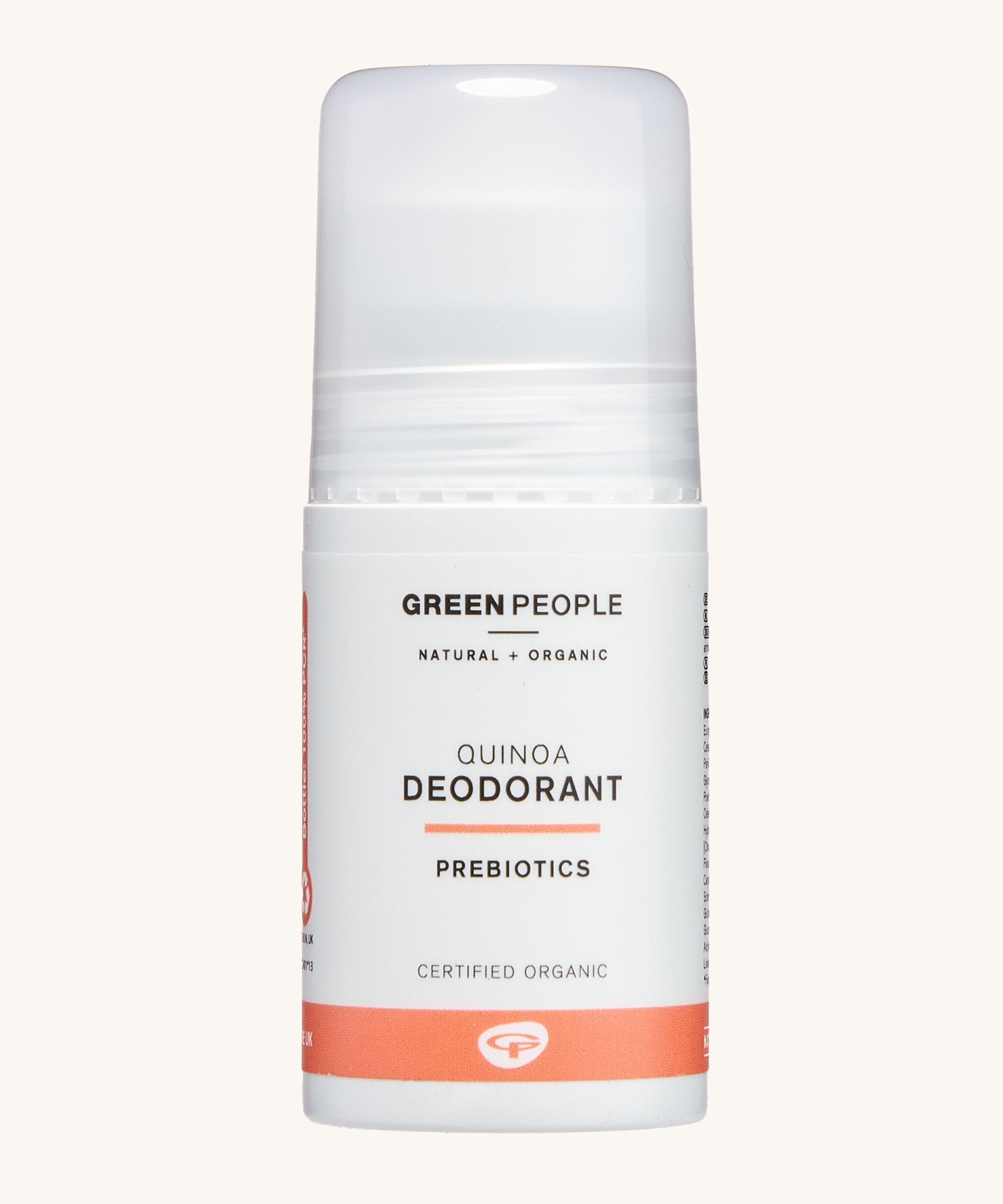 Green People Deodorant 75ml - Quinoa & Prebiotic on a plain background