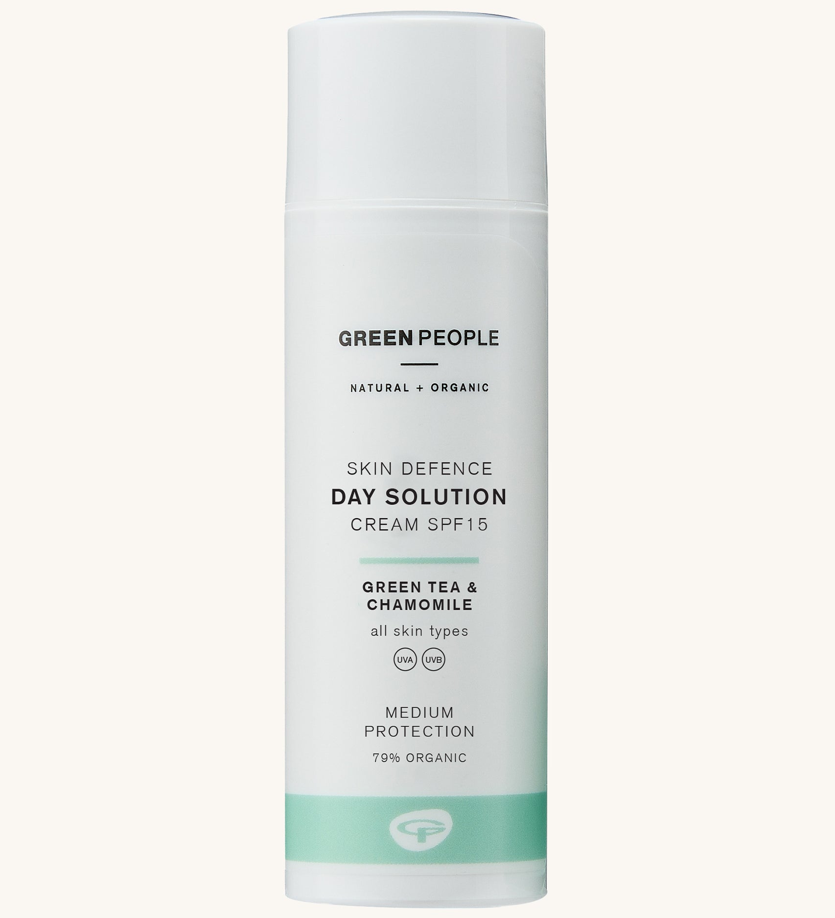 Green People Day Solution SPF15 Cream pictured on a plain background