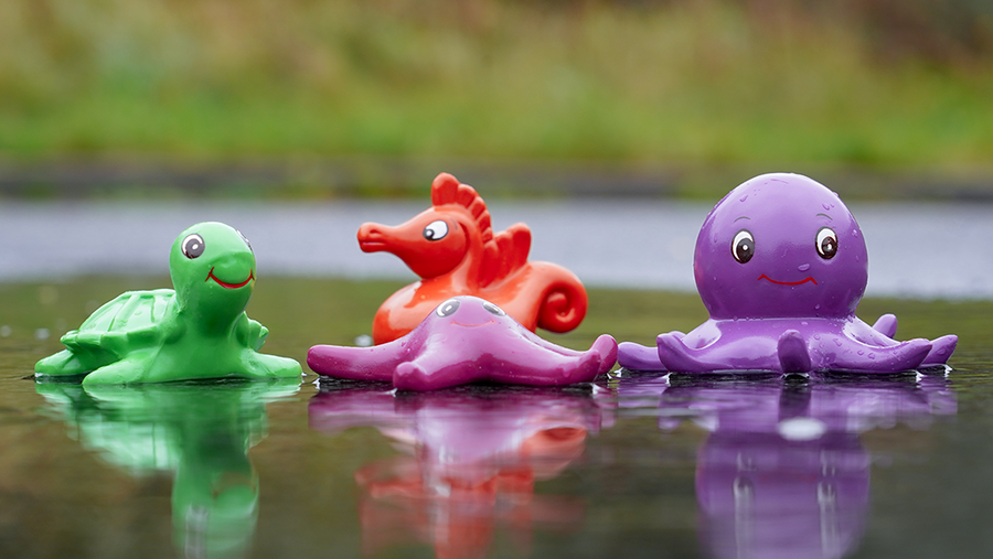 Green Rubber Toys sea creatures