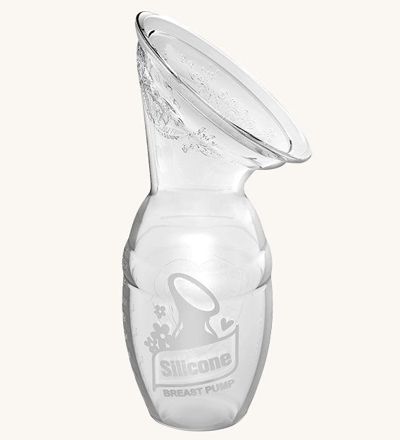 The Generation 1 100ml Silicone Breast Pump, on a cream background