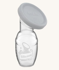 Haakaa Generation 1 100ml Silicone Breast Pump & Silicone Cap Gift Box Set. The Cap is in Grey