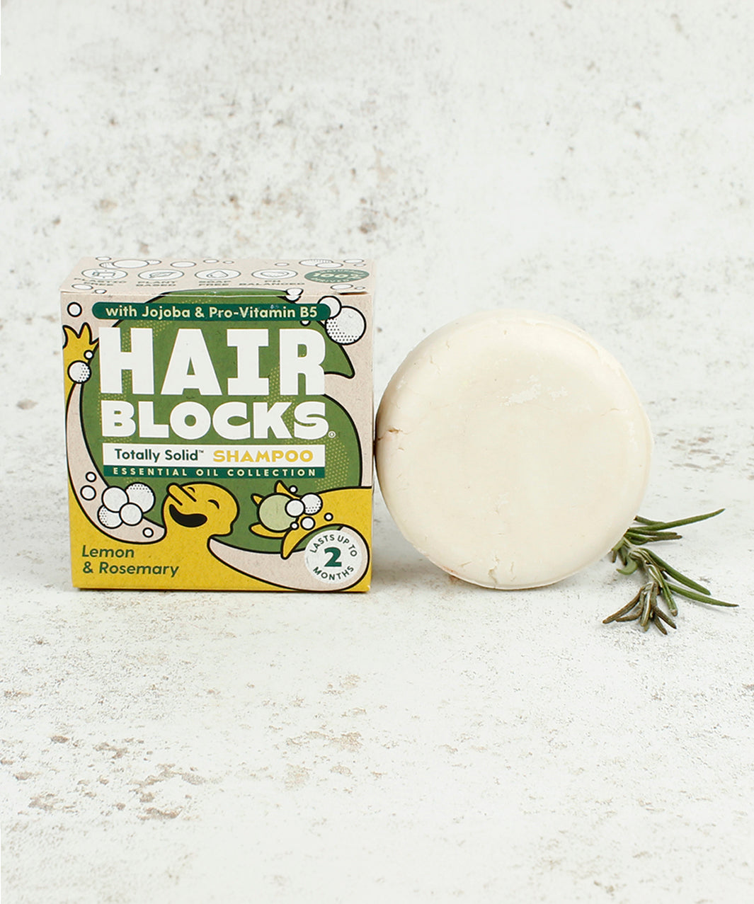 Lemon and Rosemary Hair Blocks Solid Shampoo Bar