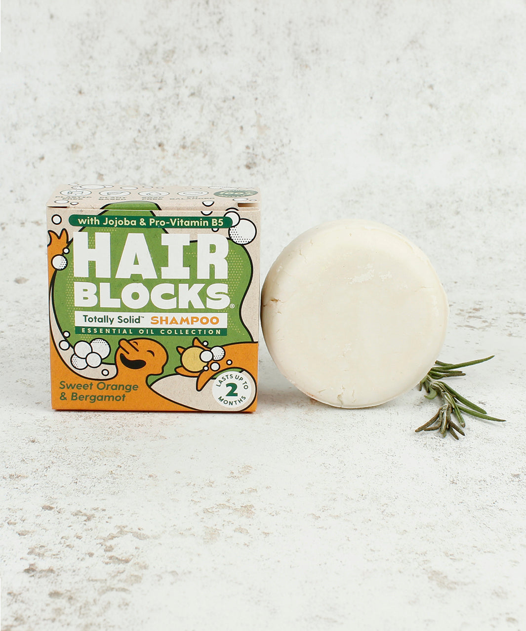 Sweet Orange and Bergamot Hair Blocks Solid Shampoo Bar