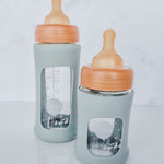 Hevea Wide Neck Glass Bottle With Rubber Sleeve - 250ml