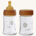 Hevea Wide Neck Glass Baby Bottles 2 Pack - 150ml